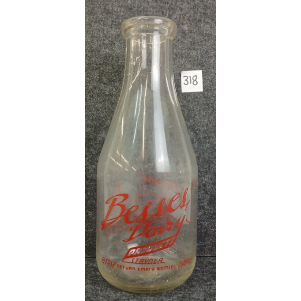 BESSES' DAIRY PRODUCTS MILK BOTTLE