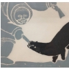 Image 2 : "UNTITLED: MAN & OTTER" BY JUANISIALUK IRQUMIA (1912 - 1977) - FRAMED STONECUT