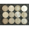 Image 2 : LOT OF 12 - 1939-1965 CDN 25 CENT COINS 