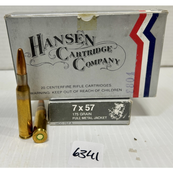 AMMO: 40X 7 MM MAUSER - 175 GR FMJ