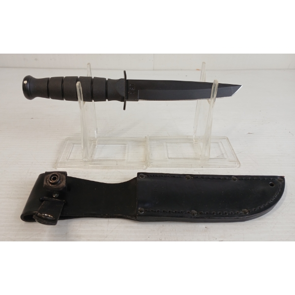 KA-BAR USA KNIFE W/ LEATHER SHEATH