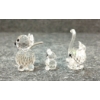 Image 4 : LOT OF 3 - SWAROVSKI CATS & TEDDY BEAR CRYSTAL FIGURINES