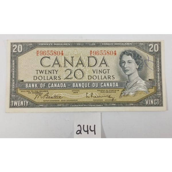 1954 CDN $20 BANKNOTE
