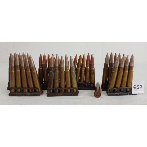 AMMO: 35X CDN MILITARY ISSUE .303 BRIT W/ STRIPPER CLIPS 