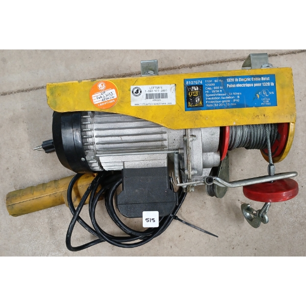 ELECTRIC CABLE HOIST - 1320LB