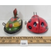 Image 5 : LOT OF 2 - TIN WINDUP DUCK & LADY BUG - INCL FRANKONIA