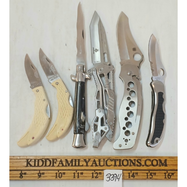 LOT OF 6 - ASSORTED FOLDING KNIVES