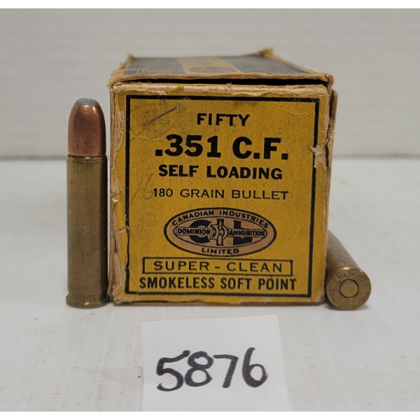 AMMO: 47X DOMINION .351 CF 180 GR.