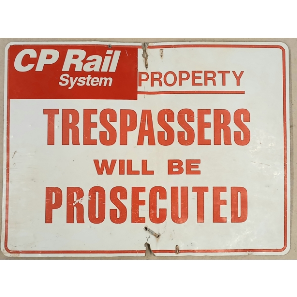 CP RAIL SYSTEM PROPERTY - SST SIGN