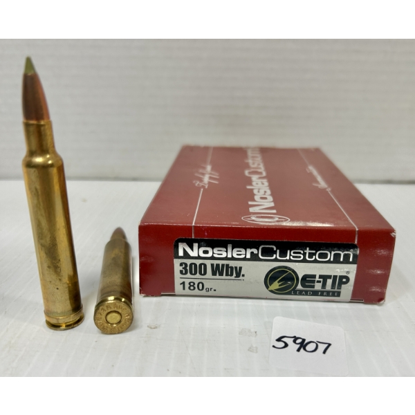 AMMO: 20X NOSLER .300 WBY MAG - 180 GR.