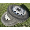 Image 2 : LOT OF 2 - GOODYEAR 11R22.5 ON ALUMINUM RIMS