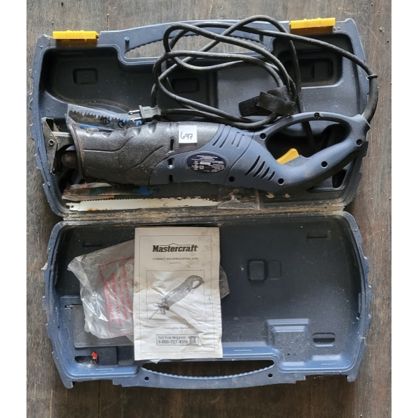 MASTERCRAFT COMPACT RECIPROCATING SAW W/ CASE