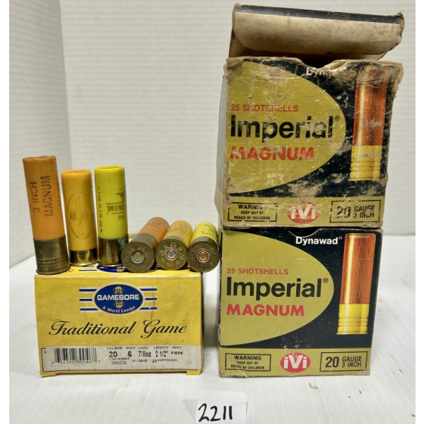 AMMO: 71X MIXED 20 GA 2-1/2 IN & 2-3/4 IN & 3 IN