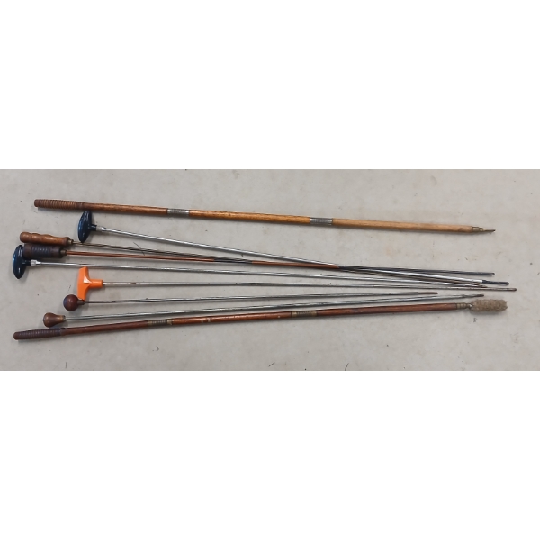 LOT OF 9 - CLEANING RODS