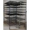 Image 2 : LOT OF 2 - ULINE STAINLESS STEEL RACKING ON WHEELS