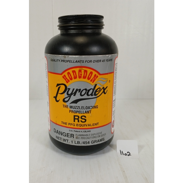 POWDER: HODGDON PYRODEX RS / FFG MUZZLEOADING PROPELLANT - 1LB