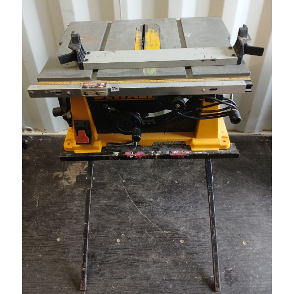 DEWALT DW744 10IN TABLE SAW TYPE 3 W/ STAND