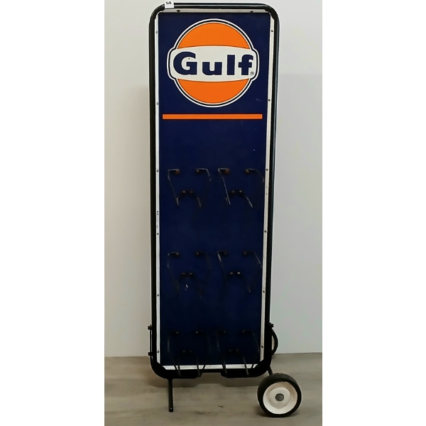 GULF OIL ADVERTISING SIGN STAND