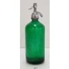 NEW LONDON BOTTLING - EMERALD GREEN ACID-ETCHED - SYPHON BOTTLE