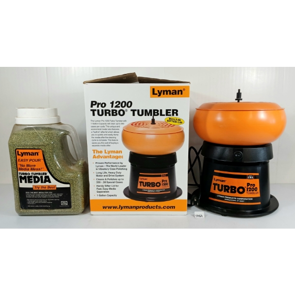 LOT OF 2 - LYMAN PRO 1200 TURBO TUMBLER & MEDIA