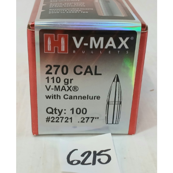 BULLETS: 100X V-MAX .270CAL - 110GR