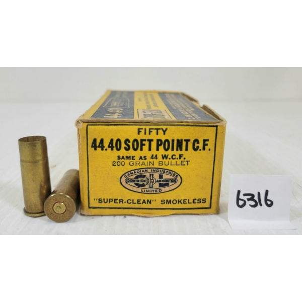 BRASS: 50X CIL DOMINION .44-40 BRASS