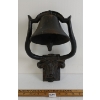 Image 1 : CAST IRON BULL HORN DESIGN BELL WITH WALL MOUNT