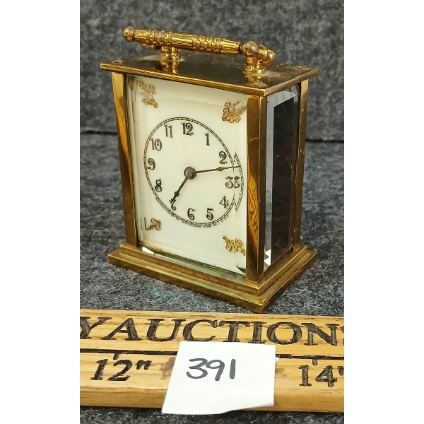 WATERBURY CLOCK CO. BRASS CARRIAGE CLOCK