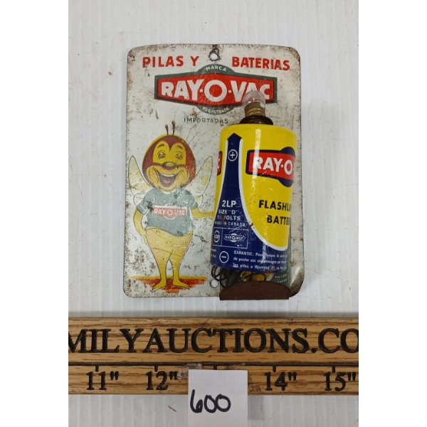 RAY-O-VAC TIN ADVERTISEMENT