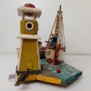 Image 3 : FOLK ART "LYDIA" BOAT & LIGHTHOUSE SCENE - W/ LIGHT