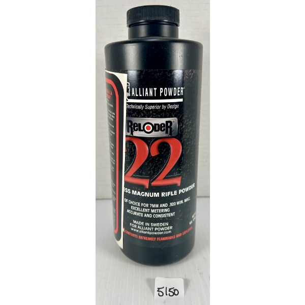 POWDER: 1LB ALLIANT RELOADER 22 - SEALED 