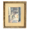 Image 1 : CLUTTERED ATTIC BY M.L. FERNIE - FRAMED GRAPHITE & WATERCOLOUR ON PAPER