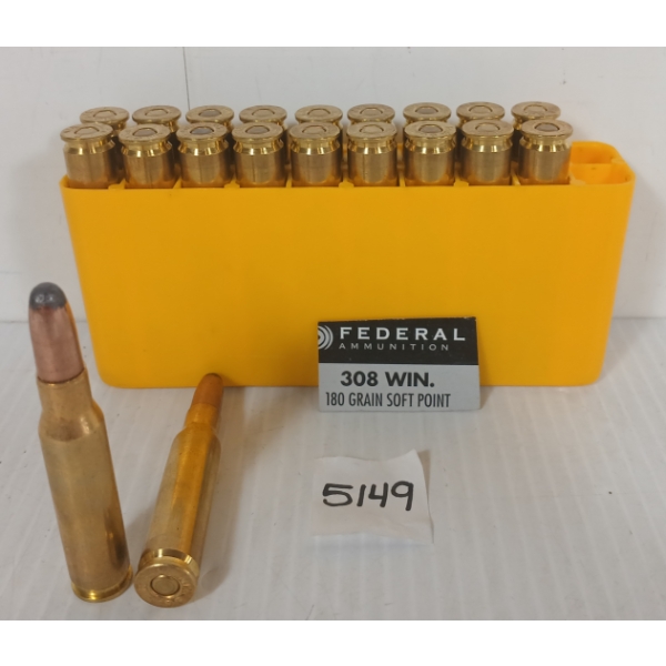 AMMO: 20X FEDERAL .308 WIN - 180GR - SP - FACTORY LOADS