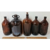 Image 3 : LOT OF 5 - AMBER GLASS PHARMACEUTICAL & VETERINARIAN JUGS