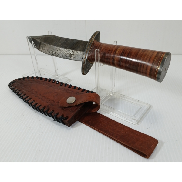 BOWIE KNIFE W/ LEATHER SHEATH