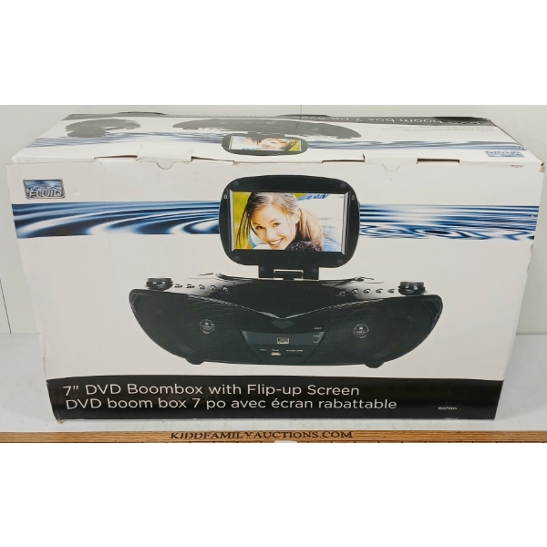 FLUID 7IN DVD BOOMBOX W/ FLIP-UP SCREEN