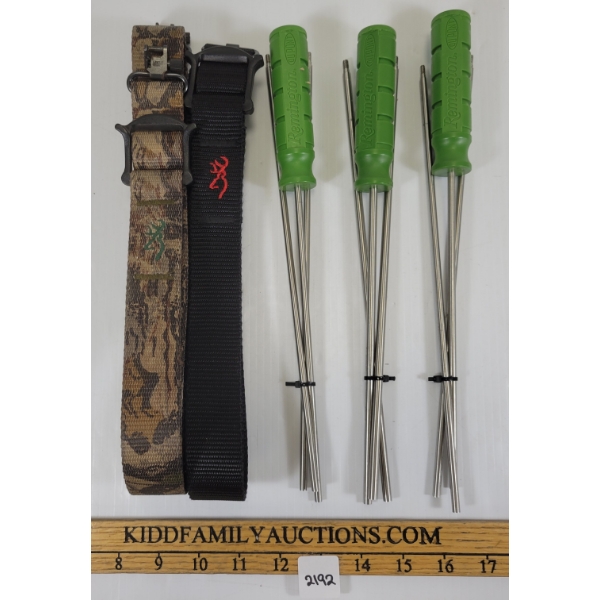 LOT OF 5 - REMINGTON CLEANING RODS & SLINGS