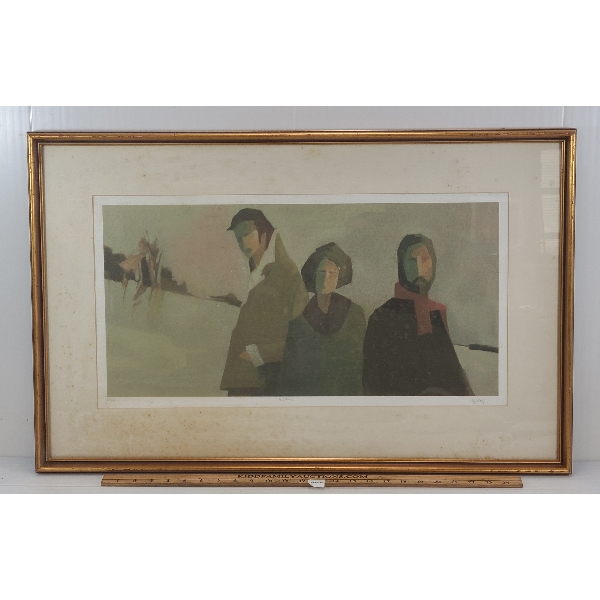 "LE TRIANGLE" BY CLAUDE LE SAUTEUR - FRAMED SILKSCREEN