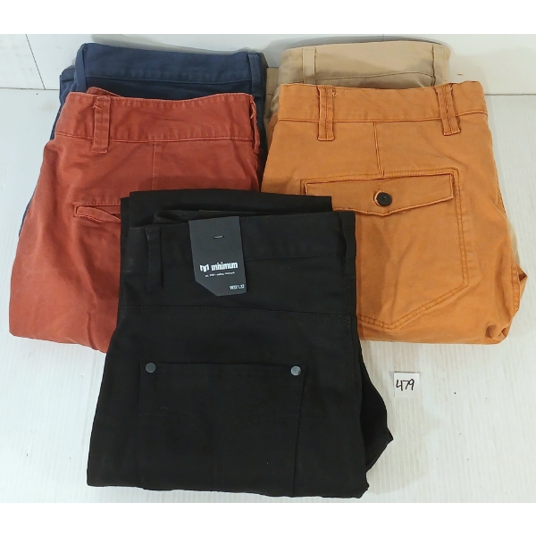 LOT OF 5 - MEN'S LIFETIME, WESC & MINIMUM PANTS