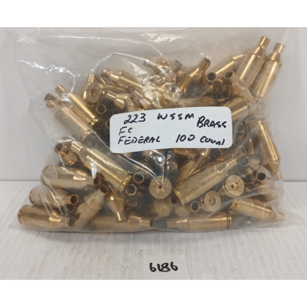 BRASS: 100X FEDERAL .223 WSSM - SEALED