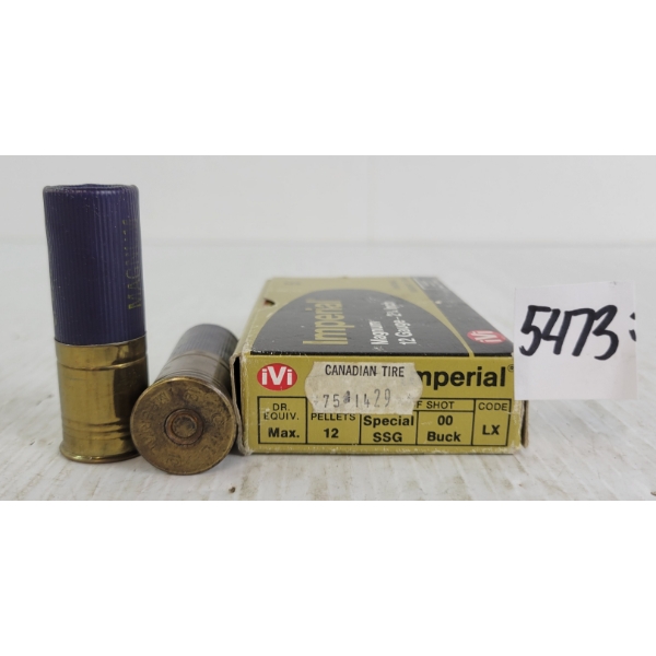 AMMO: 5X IMPERIAL 12GA - 2-3/4IN - BUCK SHOT
