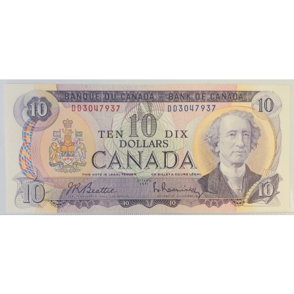 1971 CDN $10 BANKNOTE - CCCS GRADED