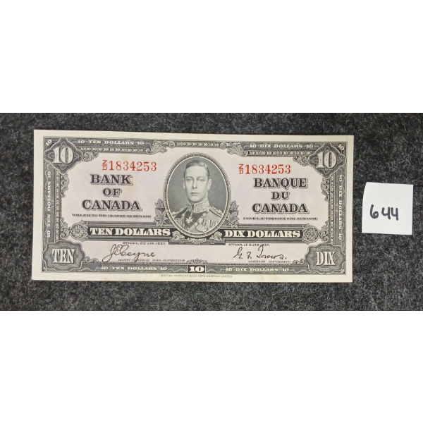 1937 CDN $10 BANKNOTE