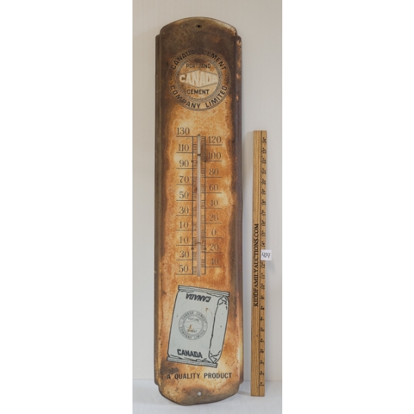 CANADA CEMENT CO. SST THERMOMETER SIGN