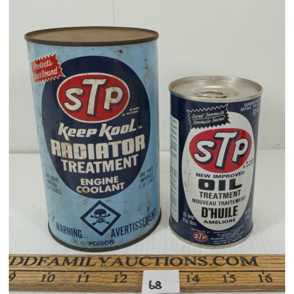 LOT OF 2 - STP ENGINE COOLANT & OIL TREATMENT - 15 OZ & QT