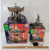 LOT OF 2 - LEMAX ANGEL OF DEATH & SCARY-GO-ROUND HALLOWEEN COLLECTIONS