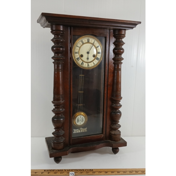 GUSTAV BECKER 8 DAY WALNUT WALL CLOCK