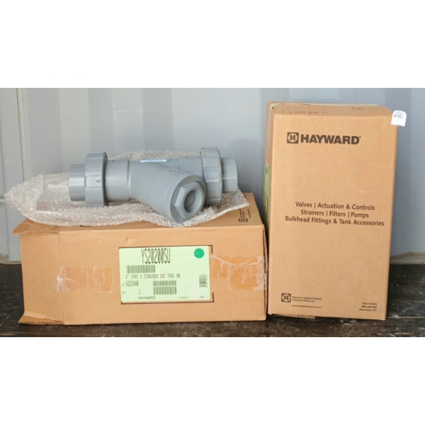 LOT OF 2 - HAYWARD PVC Y STRAINERS