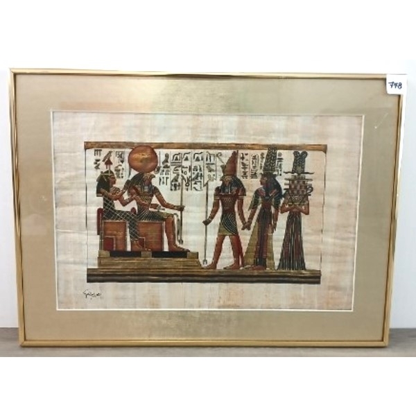 PHARAOH MURAL - FRAMED MIXED MEDIA ON PAPER