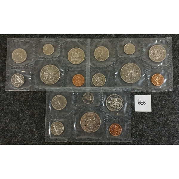 LOT OF 3 - 1970 CDN UNCIRCULATED PROOF SET - MANITOBA